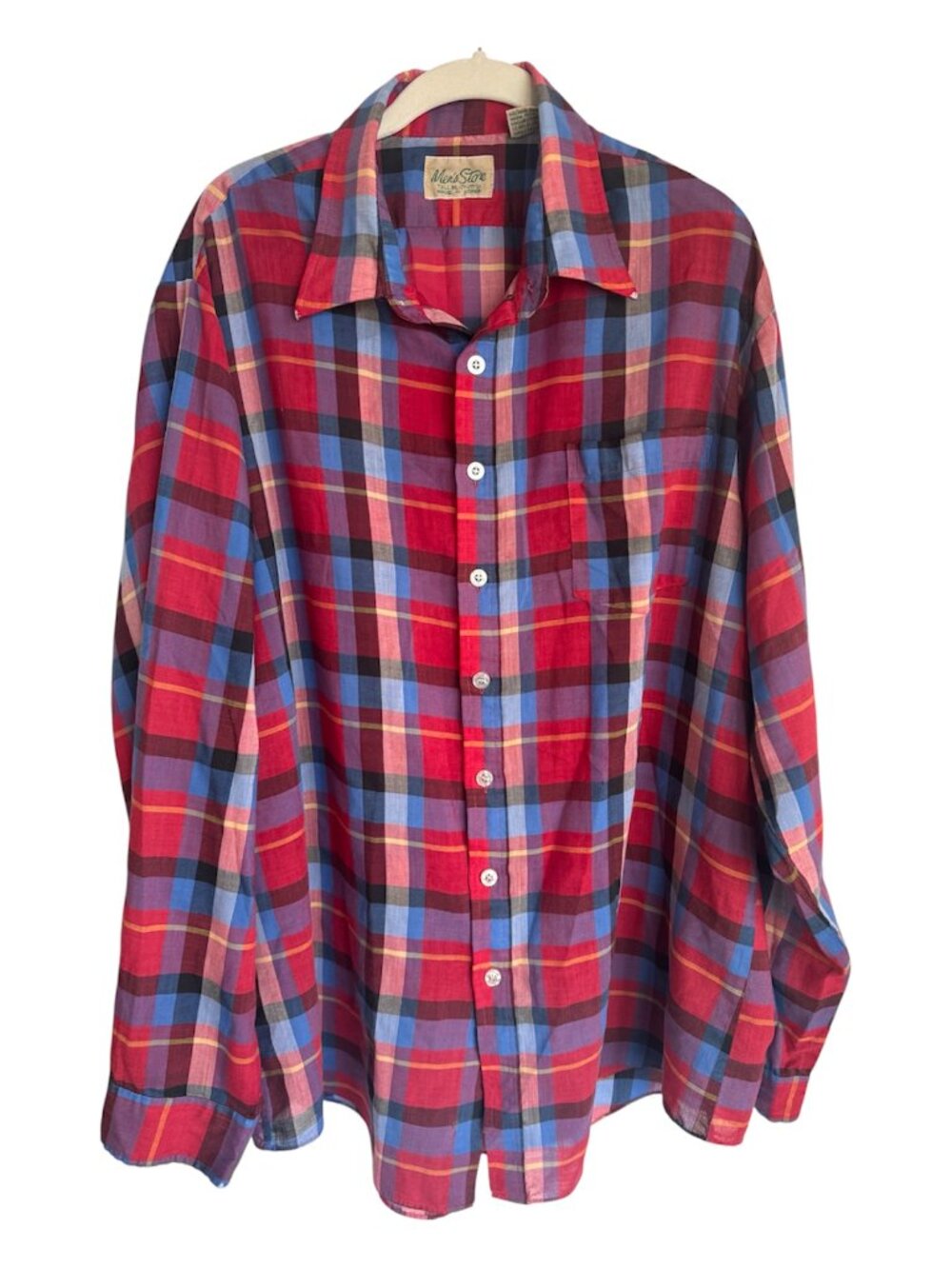 Vintage Button Down Plaid Shirt - Men's Store Brand XL